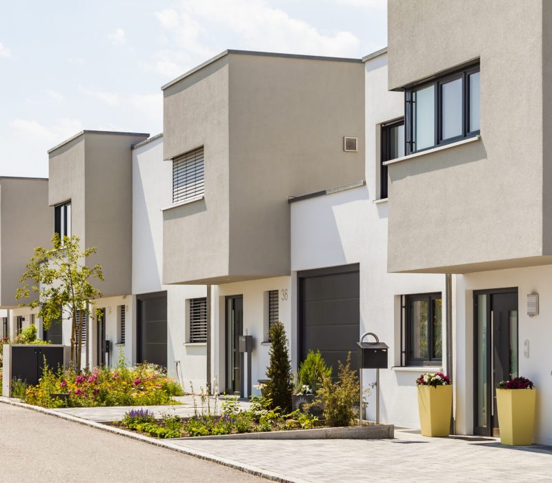 Germany, Bavaria, Neu-Ulm, modern one-family houses, efficiency houses